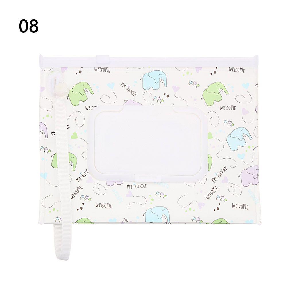 Snap-Strap Flip Cover Carrying Case Stroller Accessories Wet Wipes Bag Tissue Box Cosmetic Pouch