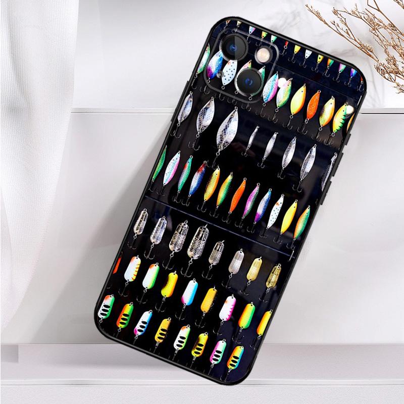 Fishing Tackle Phone Case For iPhone 16 15 14 12 11 13 Pro Max 7 8 Plus X XR XS Max 13 12 Mini Cover