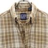 Gap 90s Old Check Pattern Long Sleeve Button Down Shirt S Brown Etc Men's Used