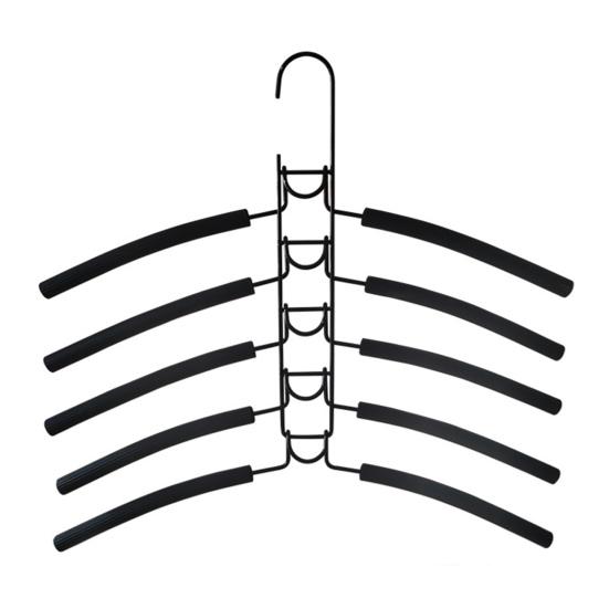 Clothing Hanger Multi-Layer 5-in-1 Anti-slip Design Space Saving Closet Organizer for Shirts Dresses Sweaters