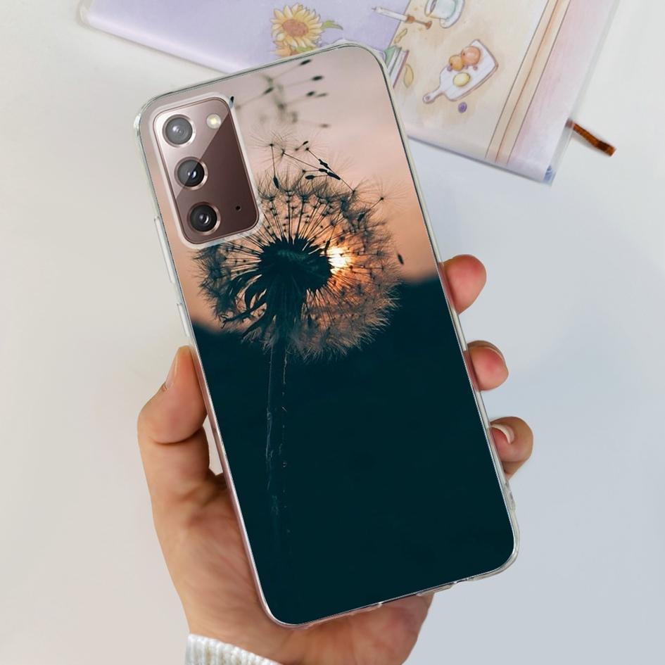 Für Samsung Note 20 5G Hülle SM-N981B Beliebte Blume Schlank Weiches Silikon Handyhülle Für Samsung Galaxy Note20 Ultra 5G Funda Capa
