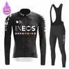 Ineos Grenadier Team Ziemas Fleece Garām Piedurkņu Riteņbraukšanas Džersija Komplekts Kalnu Velosipēda Apģērbs Valkāt Ropa Ciclismo Sacīkšu Velosipēda Uzvalks