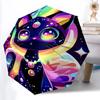 1pc Galaxy Cat Automatic Open/close Umbrella, 8-Rib Sturdy Structure, Portable Travel Umbrella, Parties, Everyday Use, Outdoor Accessory, Ar