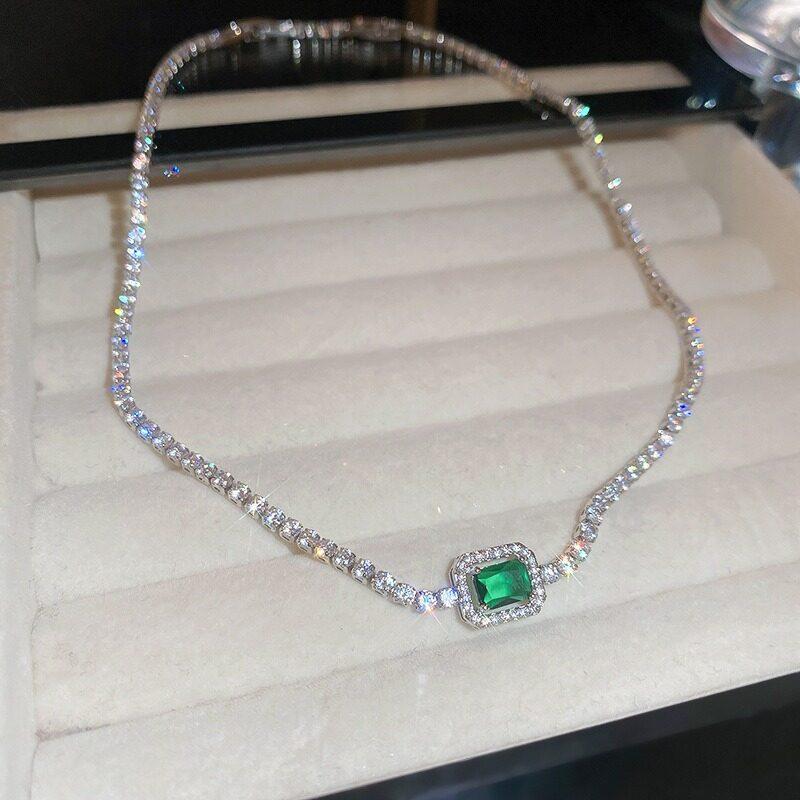 Luxe Zirkonia Armband Trendy Dames Vierkante Zirkonia Ketting Verstelbare Armband Feest Sieraden Cadeaus