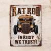 Vintage In Rust We Trust Metal Sign 20x30cm  Aluminum Wall Art Rustic Industrial Home Decor Accent