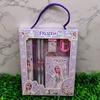 Disney Princess Themed Pencil Set, Purple Style Design with Ruler Eraser and Office Stationery Gift Box for Back To School and Holiday Gifts