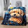 1pc Cute Dog Blanket Soft Throw for Room Decor, Perfect Gift, Living Room, Travel, Camping, Car Blankets