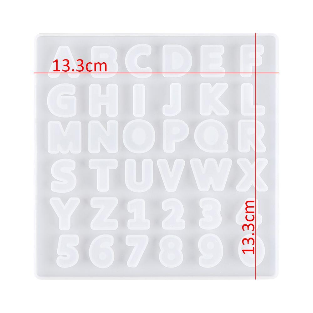 Keychain Ornament Handmade Silica Gel Epoxy DIY Crafts Silicone Molds Alphabet Number Resin Mould