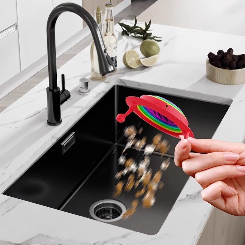 Kitchen Sink Sink Waste Washbasin Sewer Anti-Clogging Little Monster Rainbow Strainer