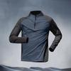 Men's Autumn Quick-Dry Half-Zip Cycling and Running Long Sleeve Sports Top