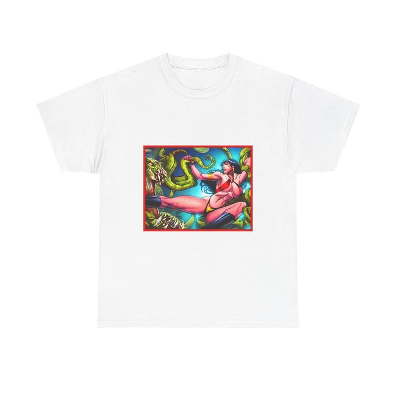 Tricou Art Vibrant | Tricou Bumbac Unisex | Tricou Colorat cu Grafică Vampirella