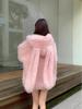 Women's Faux Lamb Wool Fur Coat with Rabbit Ears - Eco-Friendly, Cute, Loose, Thickened, Autumn/Winter 2025 Collection