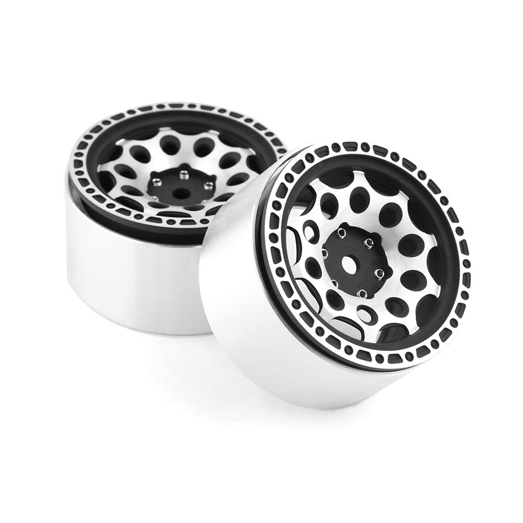 Aluminum Alloy Wheel Rim Beadlock Wheel Rims Hub 4pcs 2.2inch 65*35mm  Replacement for TRAX4 SCX10