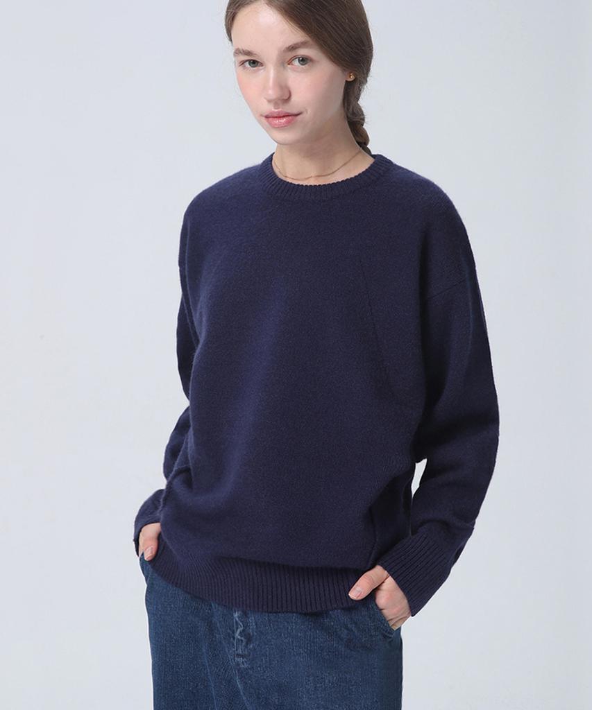 Beullumeol Pbt Wool Crew Neck Knit - Navy