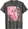 Kawaii Cat Boba Tea Drink Life Graphic T-Shirt Japanese Anime Style Cute Bubble Tea Tee for Girls