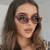 1 Pièce Lunettes de Soleil Demi-monture Petit Oeil de Chat Tendance Vintage pour Femmes Lunettes de Soleil Composite Marque de Luxe Mode Designer