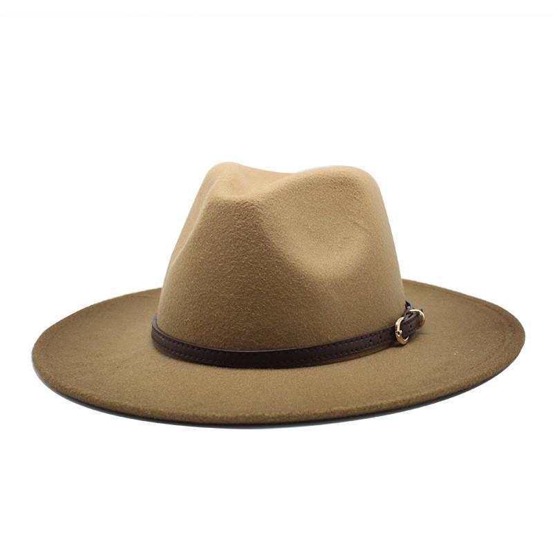 Jazz Style Unisex Felt Hat With Gradient Pattern For Fall Winter Fashion