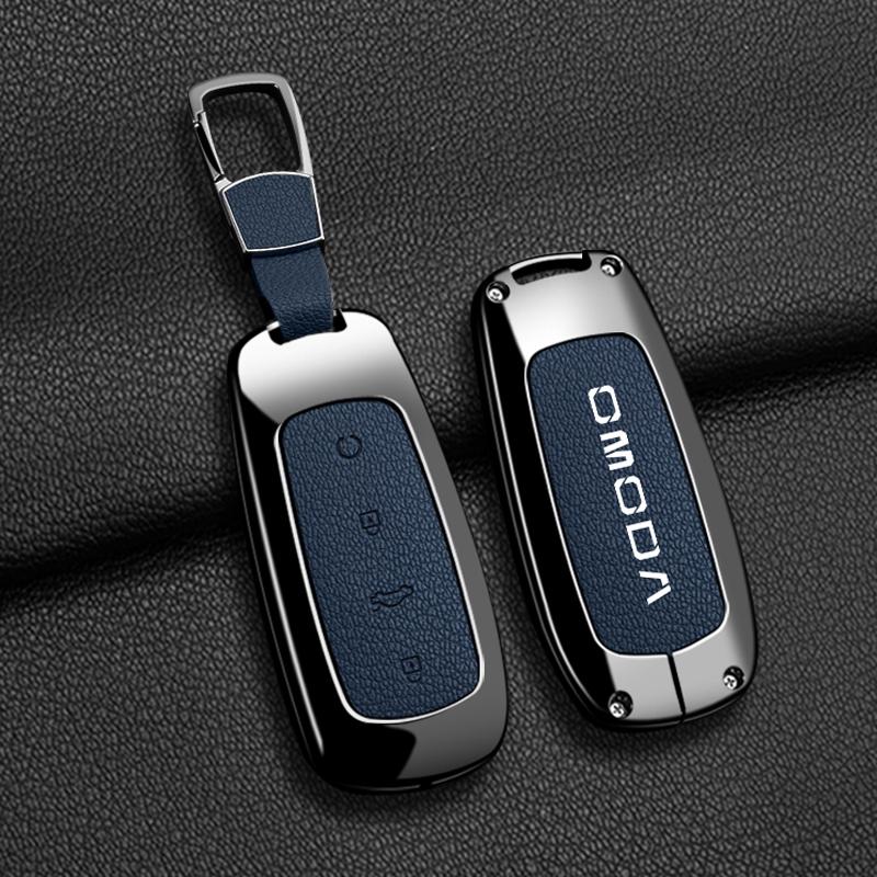 Zinc Alloy Car Key Case For Chery Omoda C7 7 Shs Phev Accessories Keychain Remote Decoration Cover Shell Housing Holde