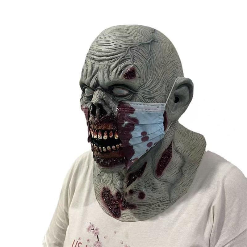 Horror Zombie Latex Mask For Costume Parties With Customizable Features For Night Events