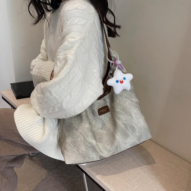 Retro PU Leather Shoulder Bag for Women New Fashion Hobo Bag Vintage Trend Designer Female Handbags Tote Bags ARI