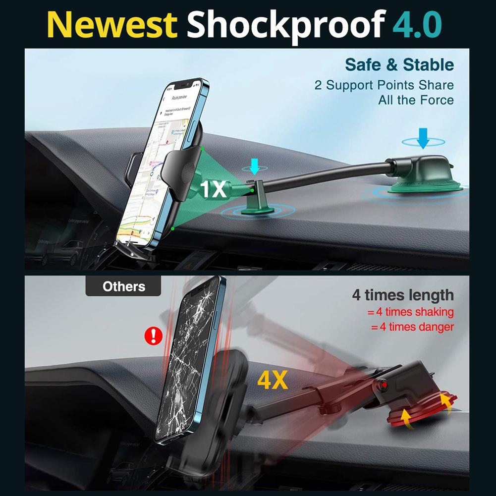 Car Phone Holder Sucker 360 Rotating Car Phone Holder Mount Stand Telescopic Mobile Phone Stand for 5-9CM Width Phones Navigator