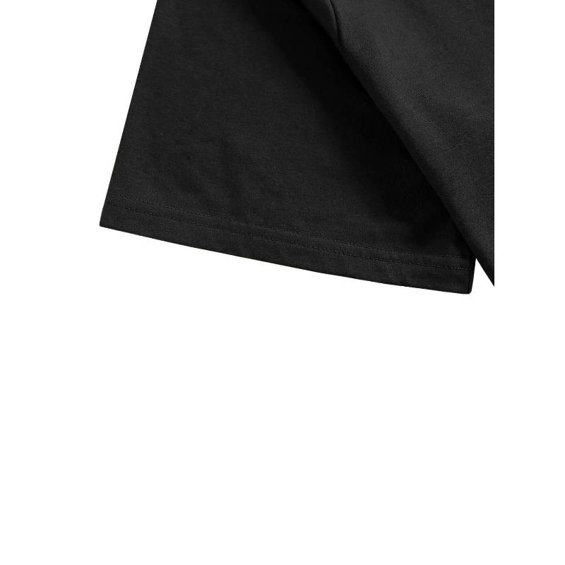 Europäische Größen Herren Bequemes Kurzarm-T-Shirt - Sommerlich Lässiges Rundhals-T-Shirt mit Thematischem Anime Lässige Passform für Herren