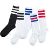 Neue Herren/Damen 3 Drei Streifen Baumwollsocken Retro Schule Skate Lang Kurz Weiß Schwarz Winter Cool