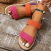 Sandales plates à la mode, nouvelles sandales d'été à couleurs assorties, antidérapantes, résistantes à l'usure, confortables, Zapatos Mujer