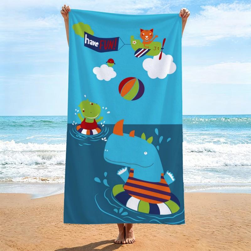 Ultra Absorbent Quick Dry Microfiber Beach Towel With Large Floral Print 70x140cm Portable Bath Pool Travel