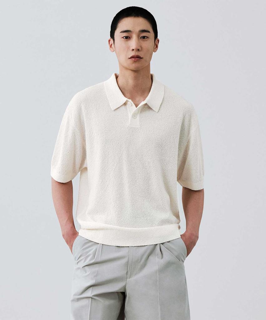 STCO Boucle Collar Knit Ivory (Oversized)_Sktvb53Osi