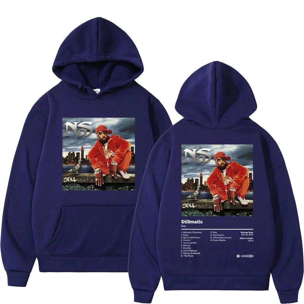 Rap Artist NAS Music Album Stillmatic Print Hoodie Harajuku Hip-hop Sportswear Men and Women Fashion Casual Loose Hoodie