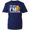 Grappig Katten T-shirt Ik Ben Niet Asociaal Ik Ben Anti -Dom Top Heren Unisex Cadeau Tee