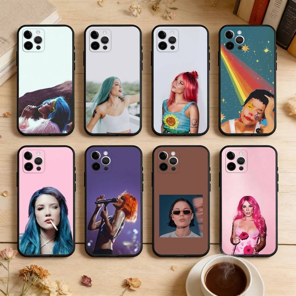 Beauty Singer H-Halsey Phone Case For iPhone 17,16,15,14,13,12,11 Plus,Pro Max,Soft Silicone Black Cover