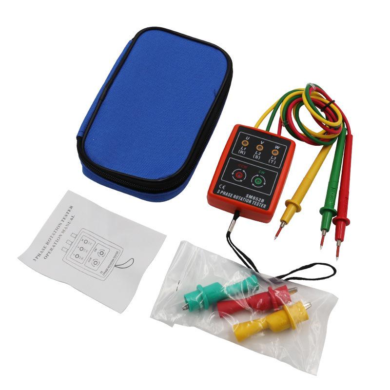 SM852B Portable Three-Phase AC Phase Sequence Meter & Voltage Detector