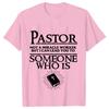 Funny Pastor Cool  T-shirts for Men Summer Streetwear Short Sleeve Husband Boyfriend Gifts Tees Shirt Mens Clothing