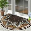 Entrance Carpet Home Door Entry Mat Outdoor Garden Decorative Carpets Luxury Welcome DoorMats Semi-circular Rug Tapete De Entra