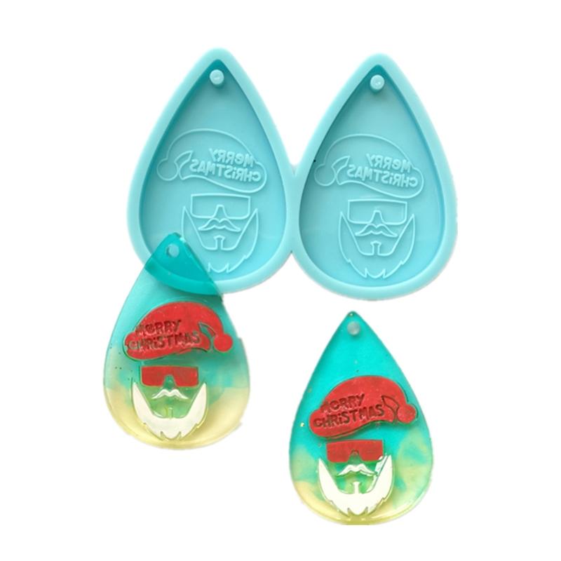Christmas Tree/Drop/Round Shape Earrings Pendant Mold Epoxy Resin Jewelry Mold Resin Casting Pendant Mold for Diy Craft