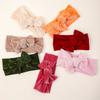 New Solid Solor Children's Hair Accessories Baby Plush Bow Headband Baby Soft and Comfortable Fabric Headband