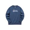 Anta Sudadera Deportiva Cálida de Forro Polar Bordada de Dibujos Animados Cuello Redondo para Hombre Sudadera Azul Abismo Profundo 952148708W-3