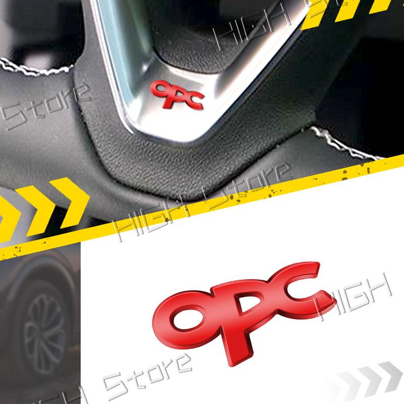 3D Kleines Metall Auto Innenraum Aufkleber OPC Logo Auto Lenkrad Emblem Aufkleber Für Opel Astra G H J K Zafira B Corsa C D Insignia