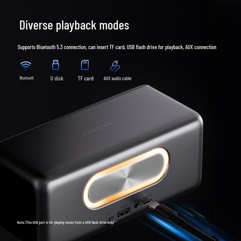 Philips TAS3609 Bluetooth Speaker with Clock and Alarm CN Plug (adapter Included)