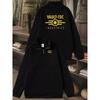 Herren Halbreißverschluss Kapuzenpullover Locker Lässig Pullover mit Goldenem Logo Schriftzug Tägliche Jacke Kapuzenpullover Vorne Halber Reißverschluss
