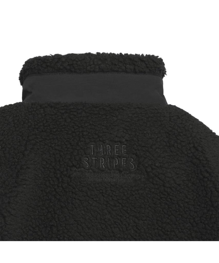 Veste zippée intégrale Adidas Warding Pack Coupe ample Boa Noir pour enfants, KPX94, (JP4917)
