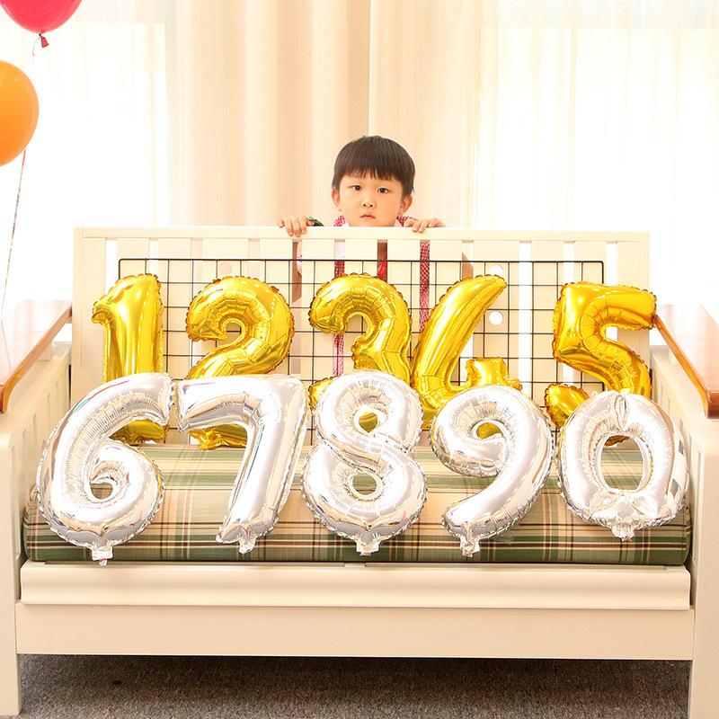 Gold Number Balloons 40 Inch Foil Balloon Adult Kids Birthday Anniversary Decoration Party Gold 0 1 2 3 4 5 6 7 8 9 Balloon