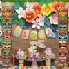 Tiki Banner Havajská Veselá Luau Párty Dekorace Tiki Značka na Verandu Párty Havaj Aloha Tropický Banner Tiki Dveřní Banner Karneval
