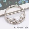 Metal Knotted Buckle Pearl Diamond Corner Buckle T-shirt Waist Buckle Scarf Buckle