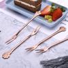 Kitchen Small Tools Creative Flowers Stainless Steel Fruit Fork Flower Handle New Fruit Forks Bento Items