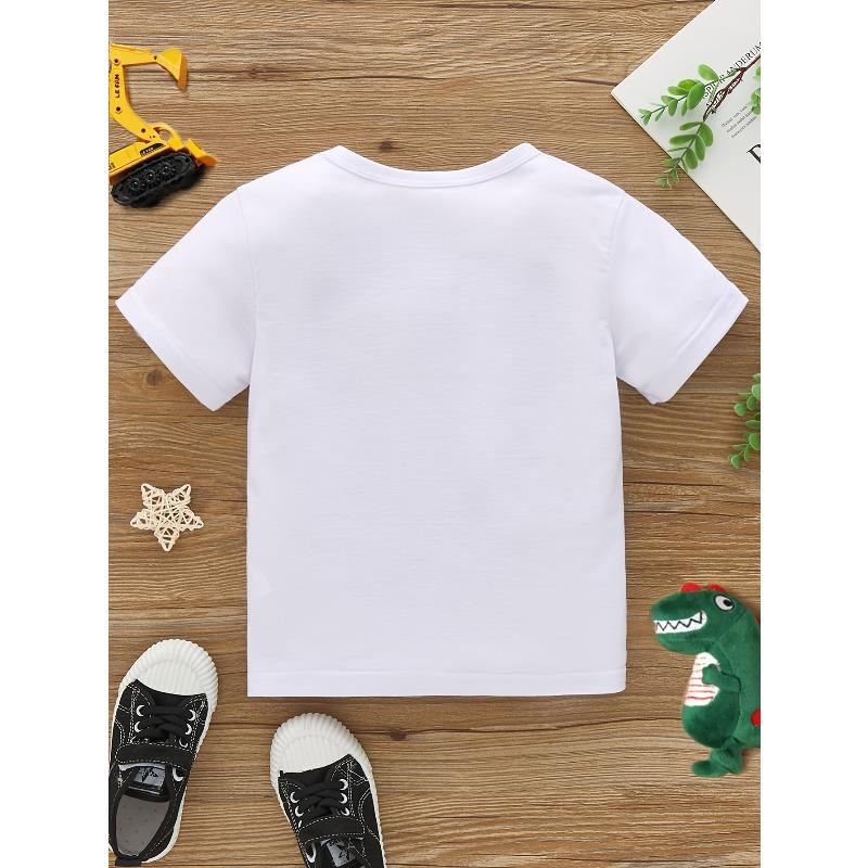 European Sizes Boys' T-Shirt with The Phrase 'IF YOU THINK I'M AWESOME' Print In a Creative And Versatile Round Neck Design