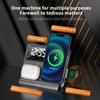 5 In 1 Draadloze Oplader Stand Wekker LED Licht 15W Snel Oplaadstation Dock voor iPhone 14 13 12 Apple Watch Airpods Pro