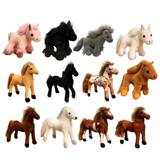 Horse Plush Toy Realistic Horse Stuffed Animal 12" Collectible Horse Soft Soft Animal Doll Pillow for Kids